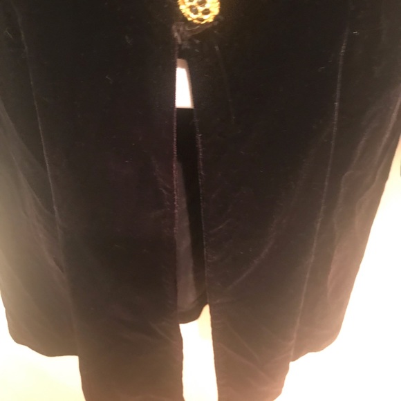 The Silk Farm black velvet tuxedo coat/ jacket/ duster - Picture 8 of 12
